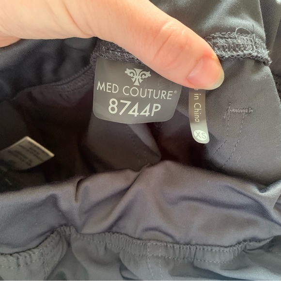 Med Couture pewter scrub pants XS petite (8744P) - Picture 5 of 7